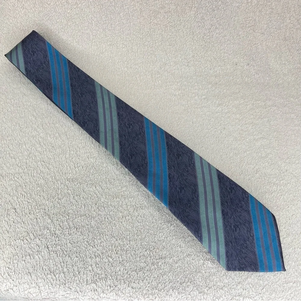 Valentino Cravatte Silk Tie-Blue Striped-Men’s-Business-Luxury-Designer-Fashion